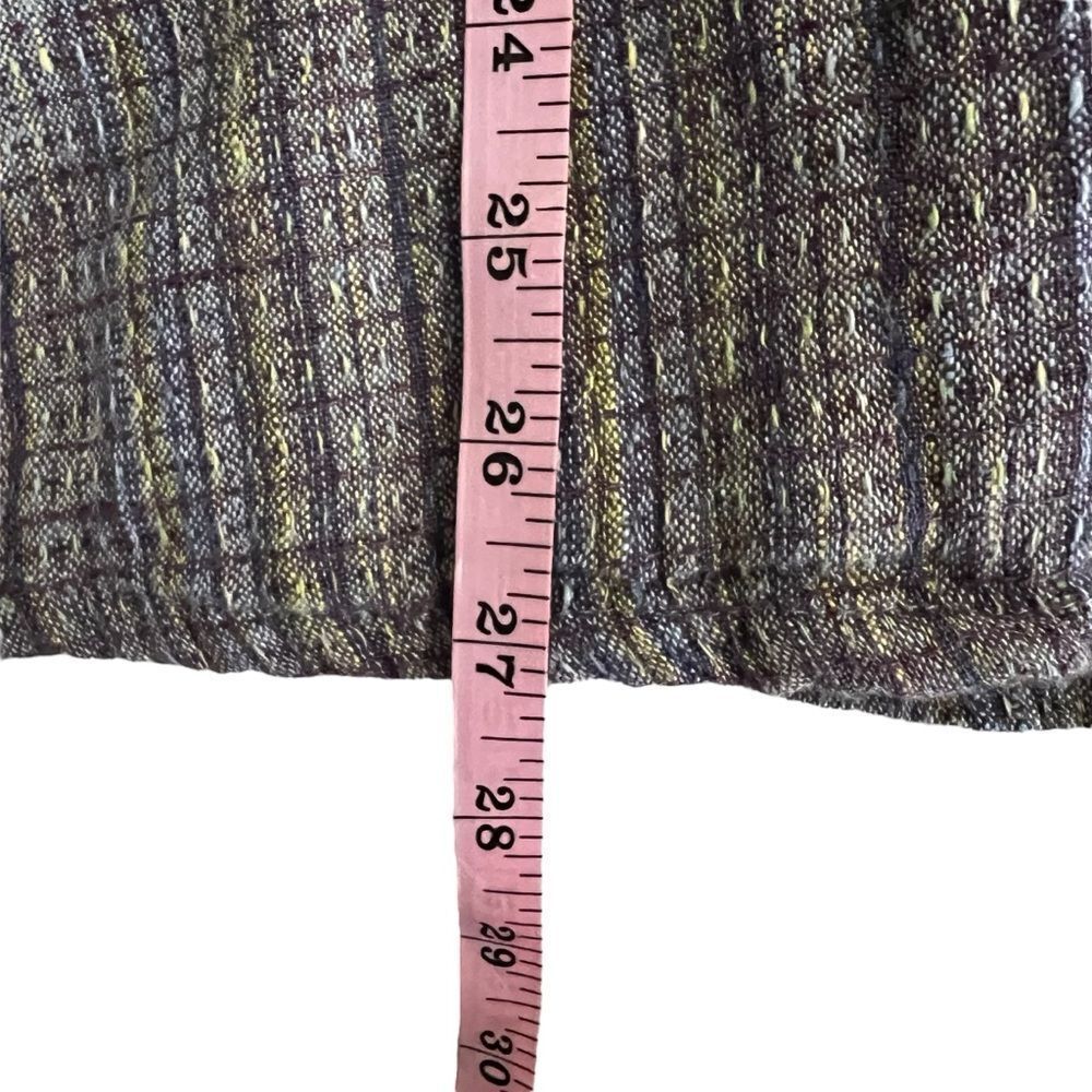 Flax Linen Colorful Button Up Textured Tunic Jack… - image 5